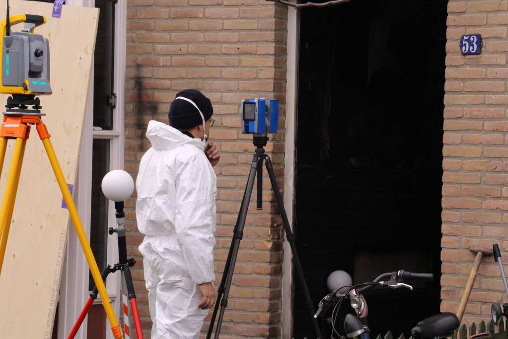 Forensisch onderzoek na brandstichting bij woning