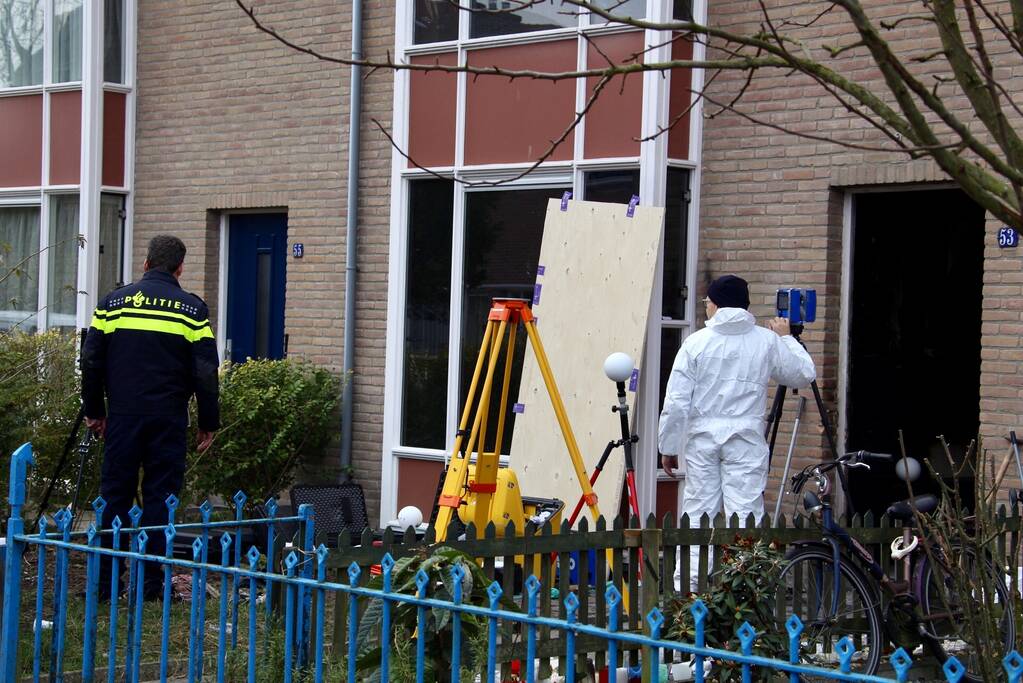 Forensisch onderzoek na brandstichting bij woning