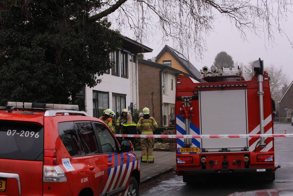 Straat afgesloten na gaslekkage in woning