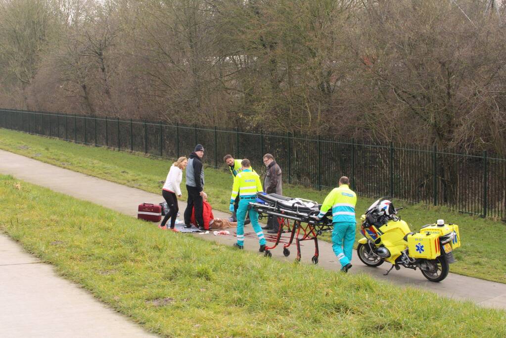 Man ernstig gewond na valpartij