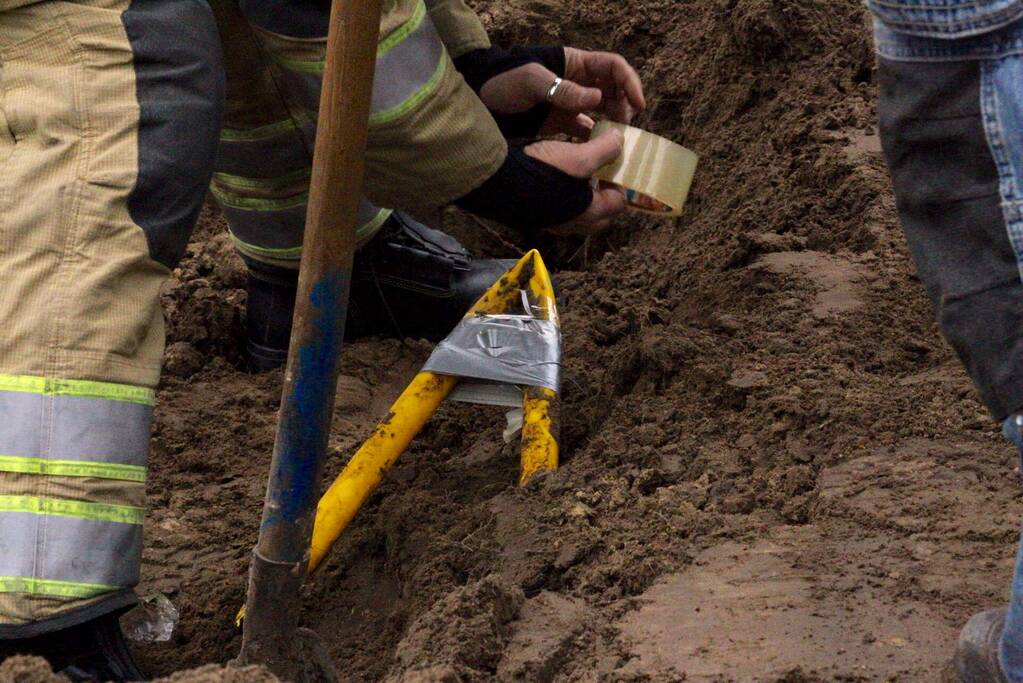 Brandweer rukt uit voor een gaslek