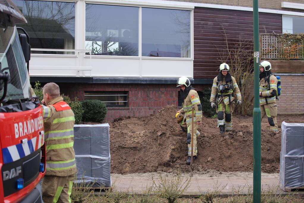 Brandweer rukt uit voor een gaslek