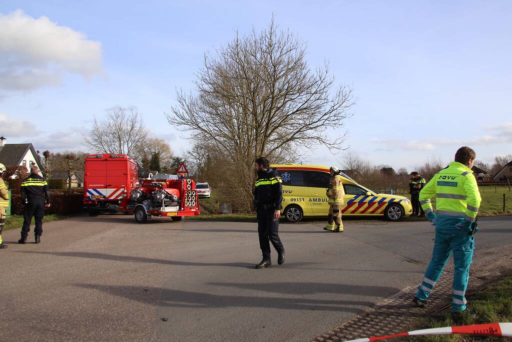 Explosie in schuur, 1 persoon gewond