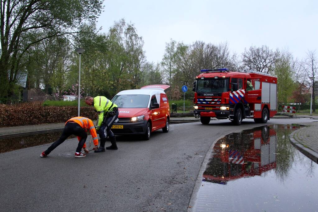 Bronbemaling zet straat vol water bij kinderboerderij
