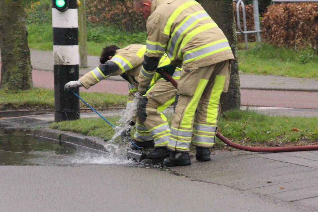 Bronbemaling zet straat vol water bij kinderboerderij
