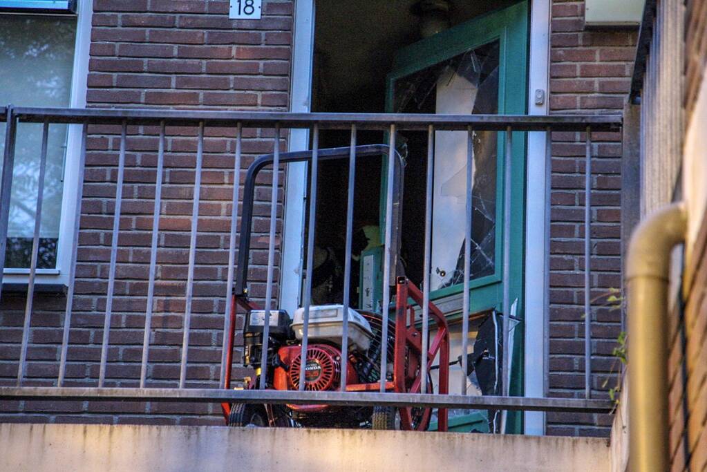 Deur geforceerd na brand