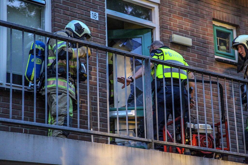 Deur geforceerd na brand