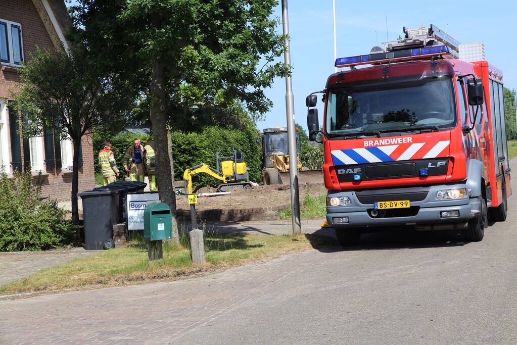 Straat afgezet na gaslek