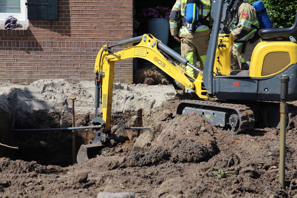 Straat afgezet na gaslek