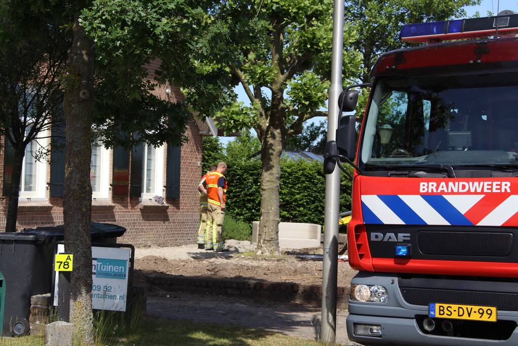 Straat afgezet na gaslek
