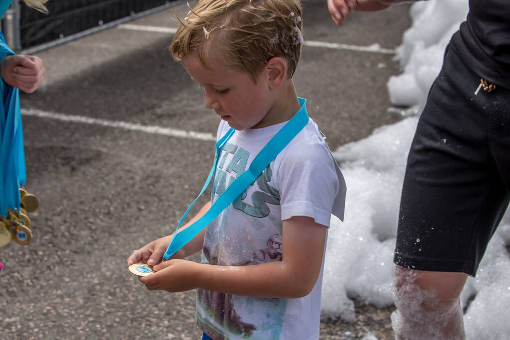 Grote opkomst bij eerste Bubbel Run in Nederland