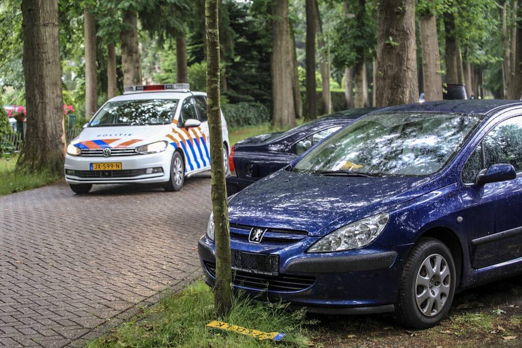 Automobilist gewond na knal op boom en auto