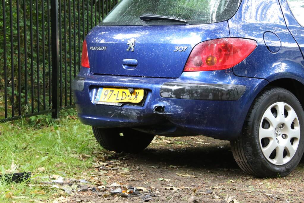 Automobilist gewond na knal op boom en auto