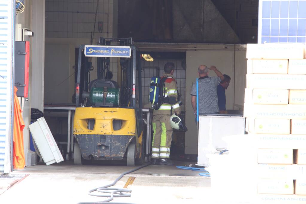 Brand ontstaan in palingrokerij