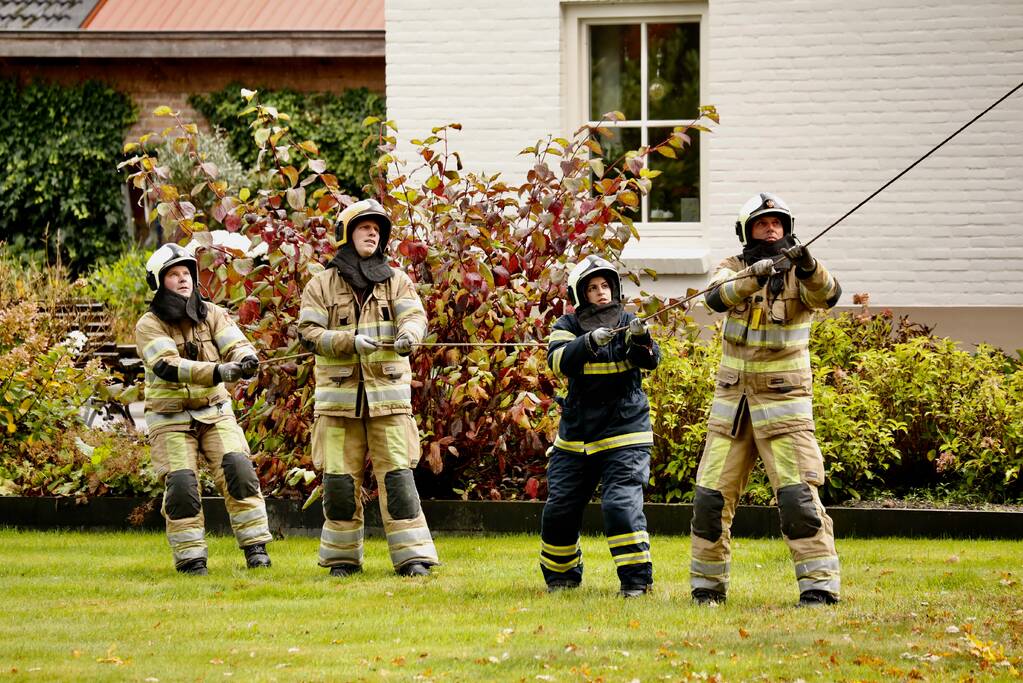 Weg afgesloten door vallende takken