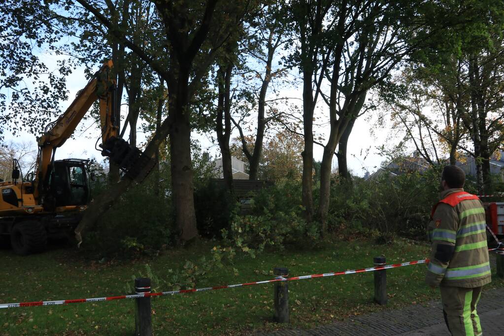Deel van boom breekt af na storm