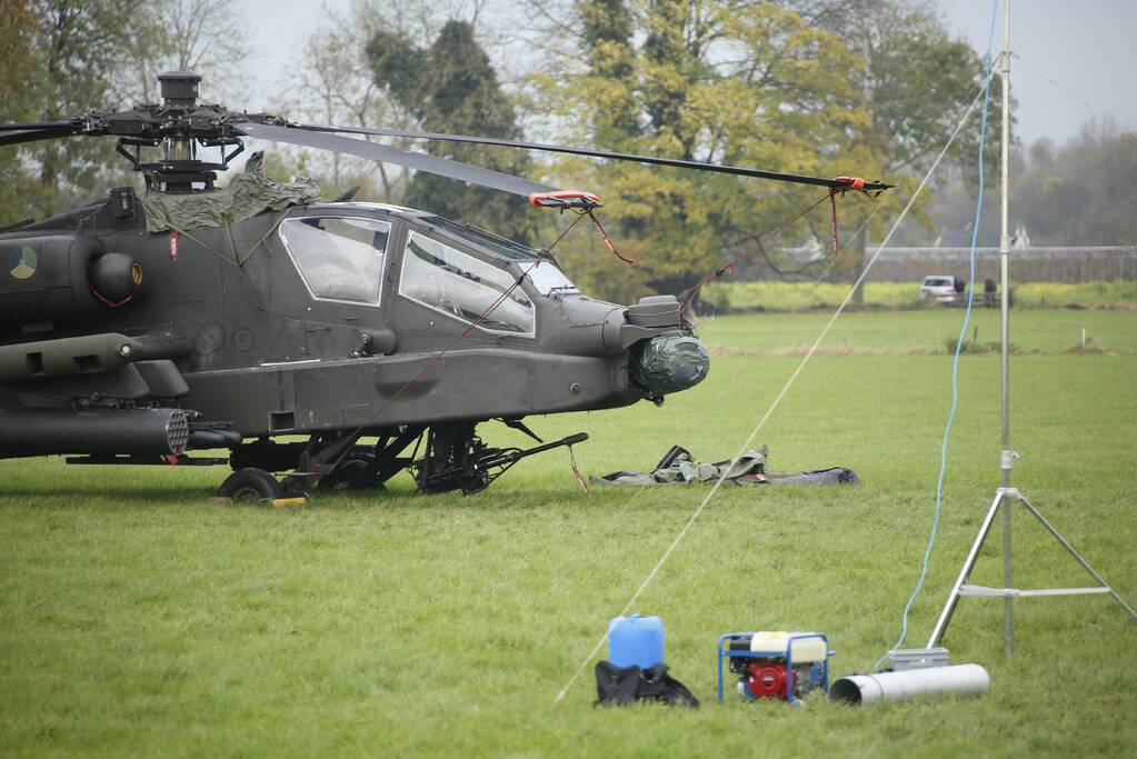 Marechaussee doet onderzoek naar het ongeluk Apache-helikopter