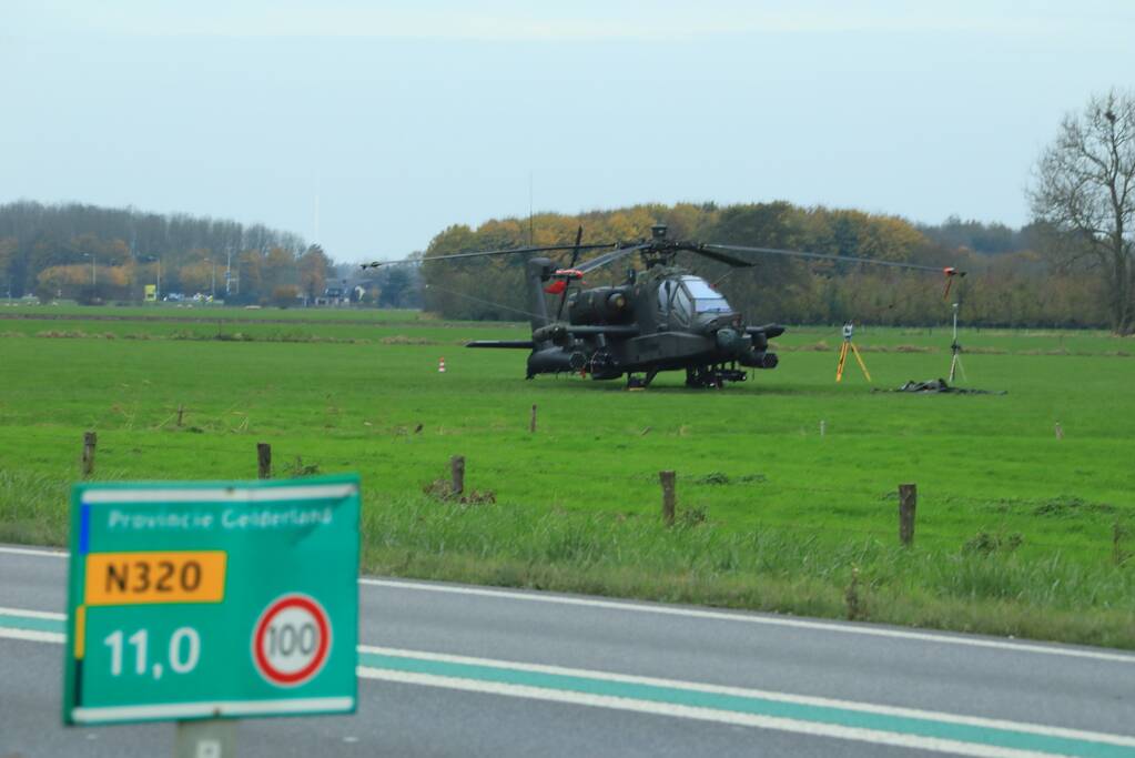 Marechaussee doet onderzoek naar het ongeluk Apache-helikopter