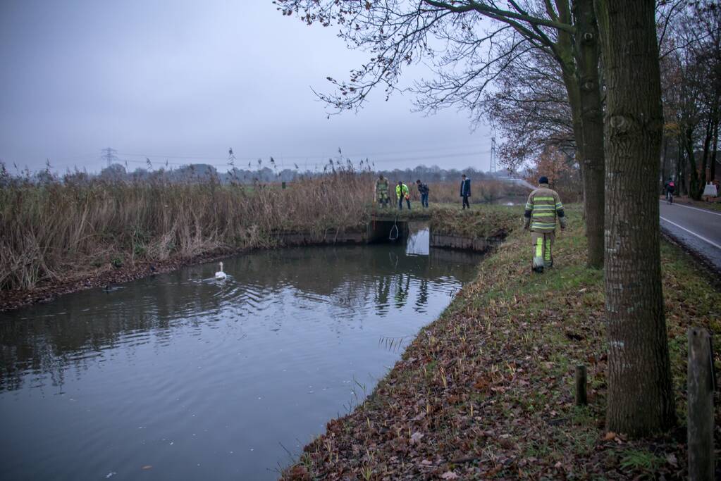 Brandweer en Dierenzorg Eemland redden gewonde zwaan