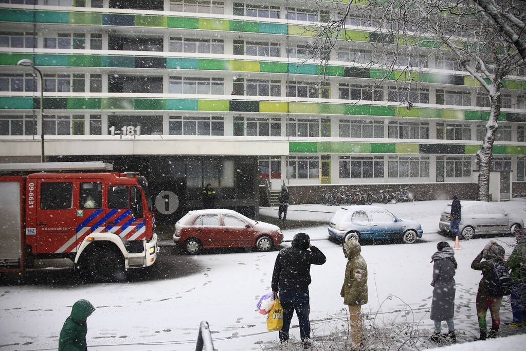 Veel rookontwikkeling bij matrassenbrand