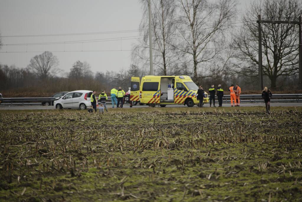 Kop-staartongeval op snelweg