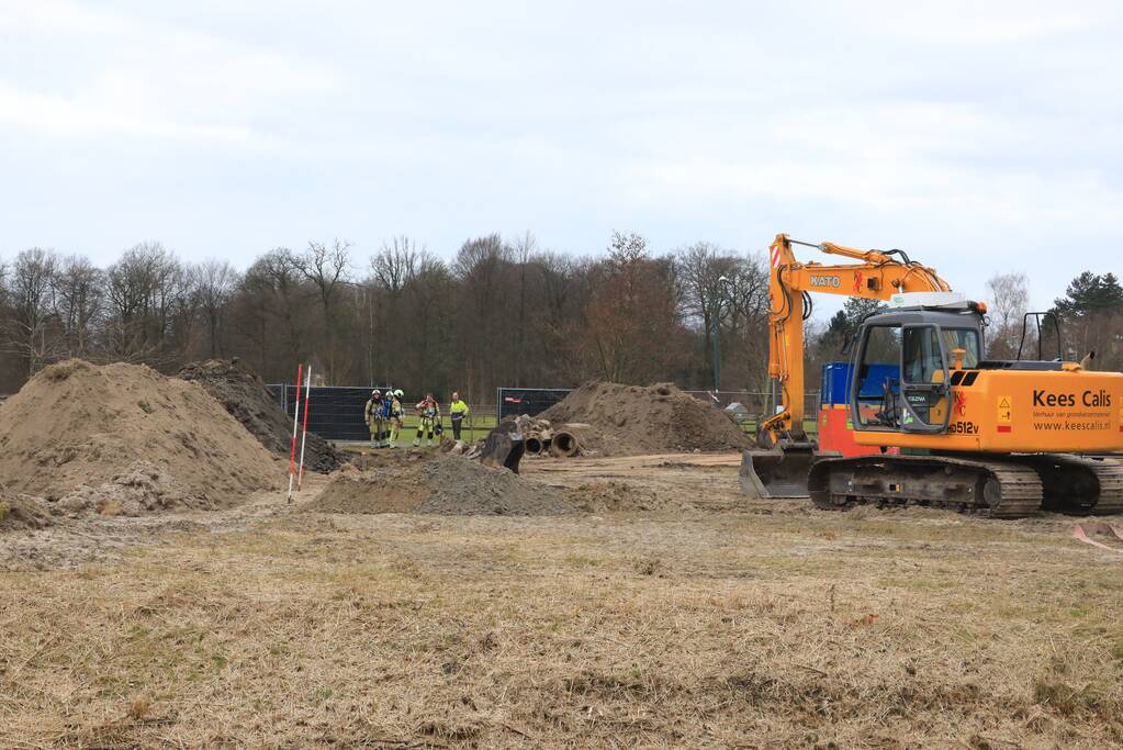 Gasleiding geraakt na graafwerkzaamheden