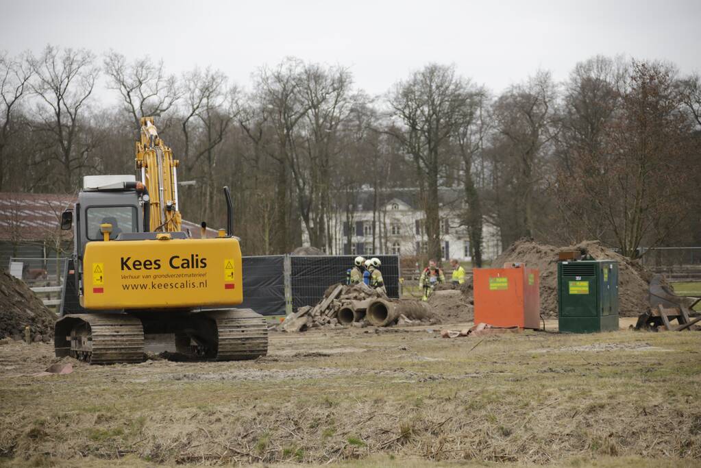 Gasleiding geraakt na graafwerkzaamheden