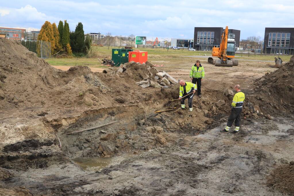 Gasleiding geraakt na graafwerkzaamheden