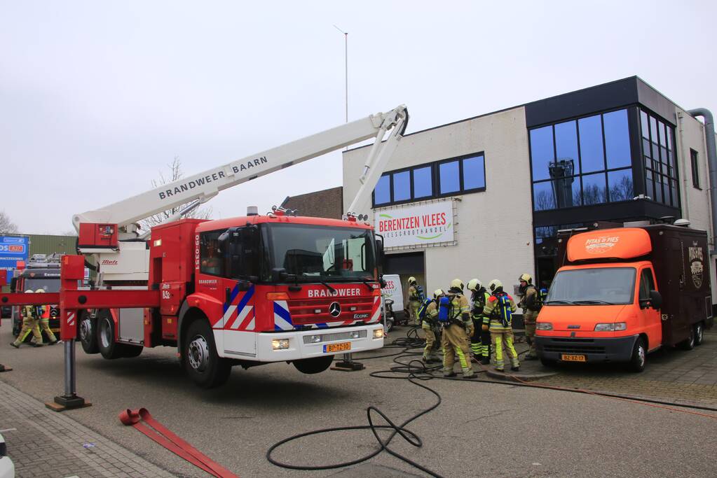 Brand in machine slagerij