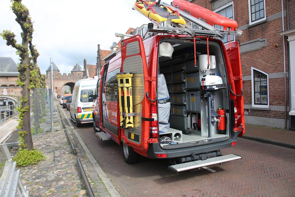 Brandweer redt vastzittende eendjes