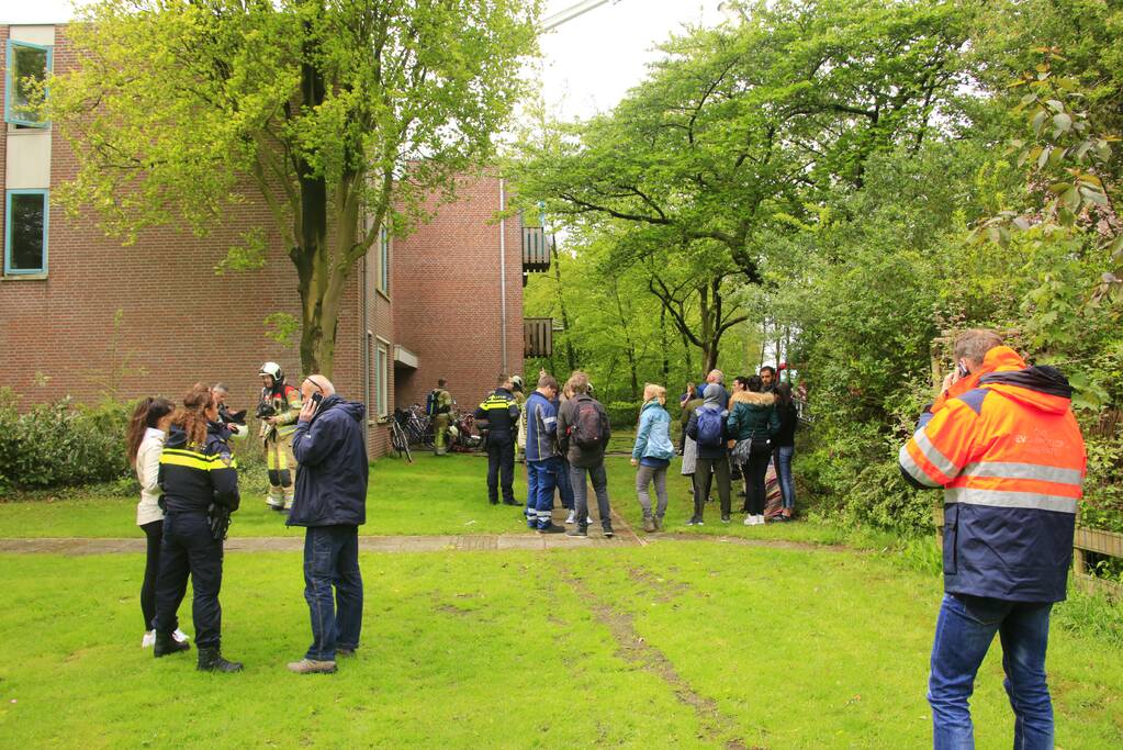 Flat ontruimd na brandstichting