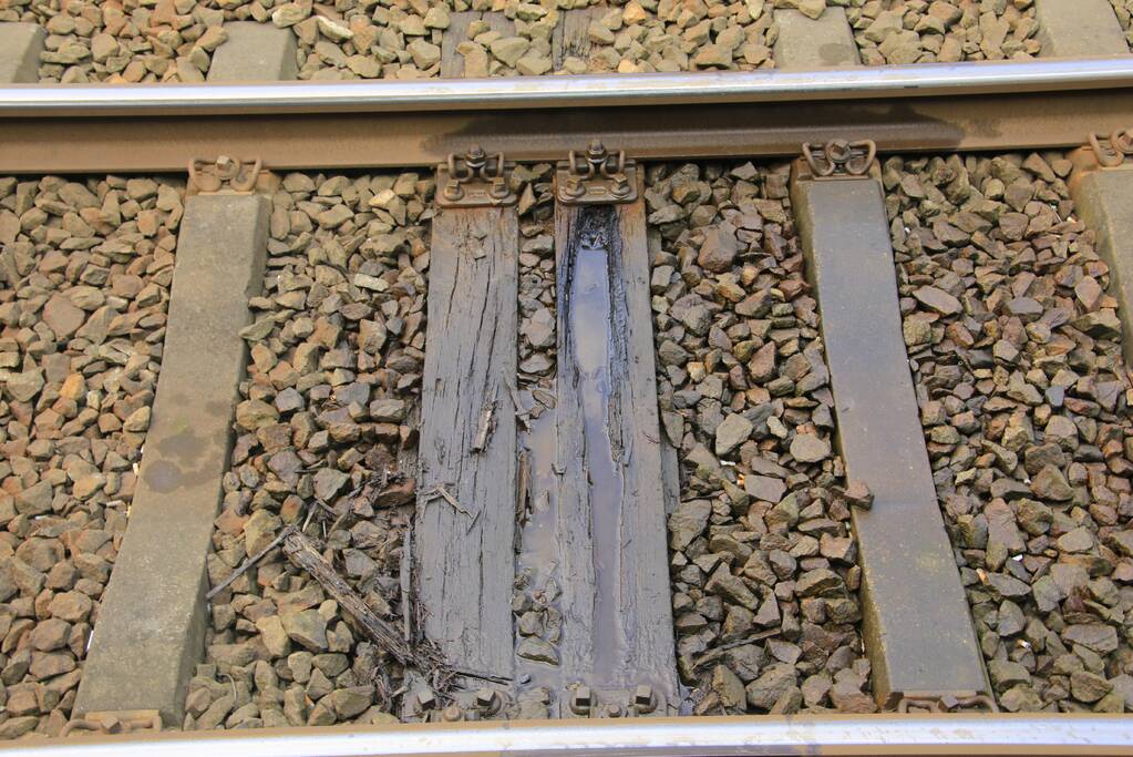 Biels spoorlijn bij station vat vlam