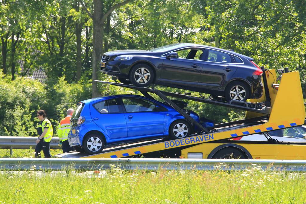 Remactie op snelweg voor overstekende eendjes veroorzaakt ongeval