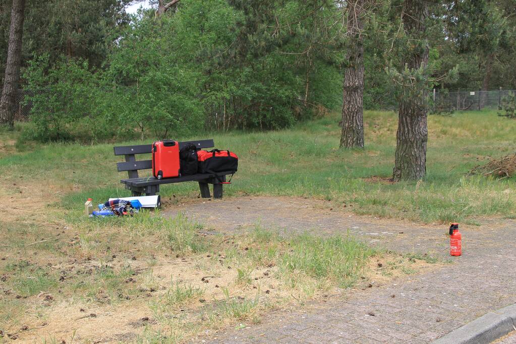 Auto verwoest door brand