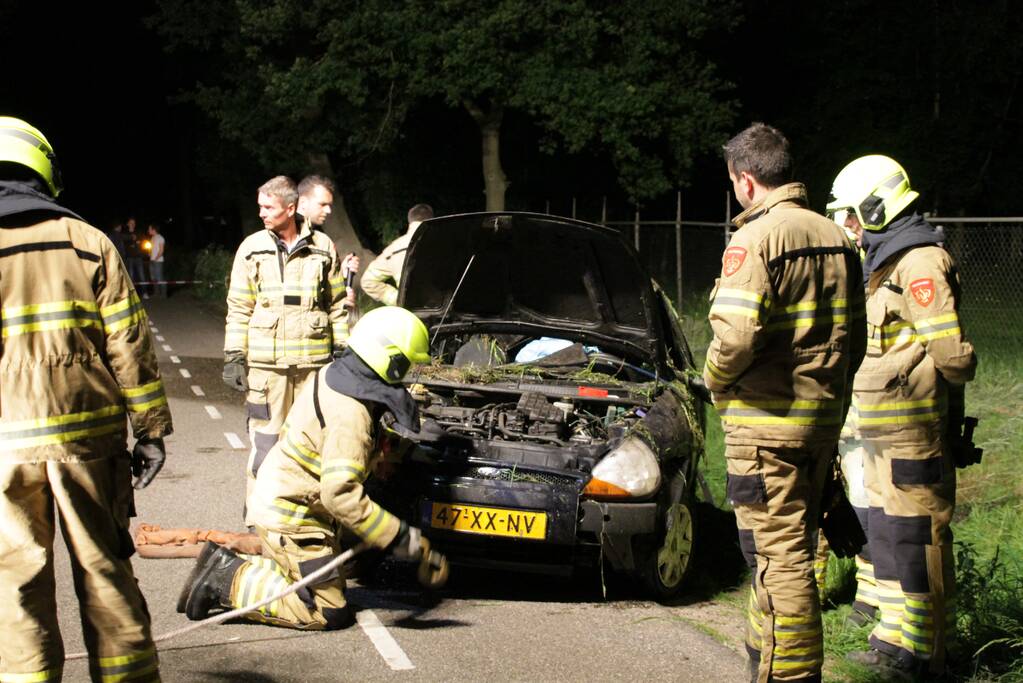 Auto belandt in sloot, automobilist spoorloos