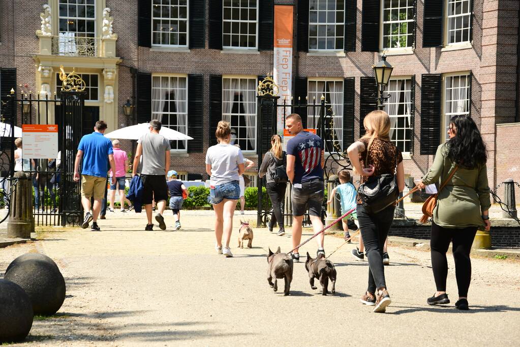 Kasteel in teken van hondenevenement