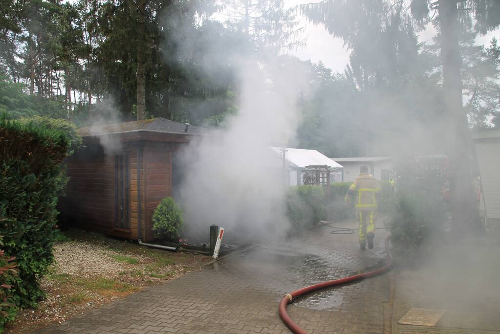 Chalet zwaar beschadigd door brand