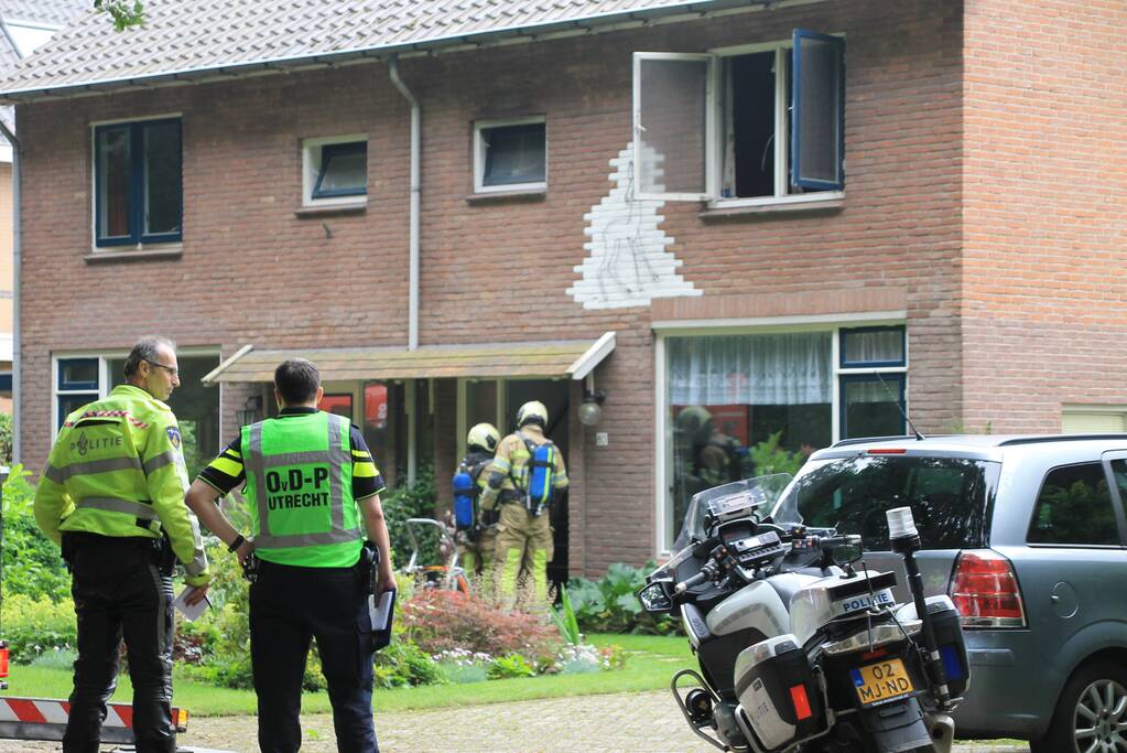 Brand op bovenverdieping van woning