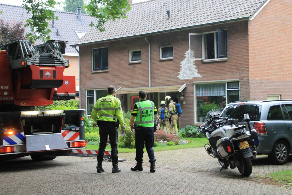 Brand op bovenverdieping van woning