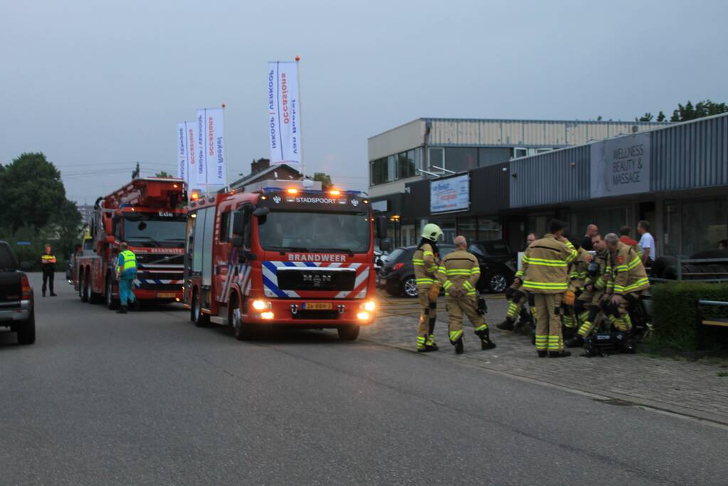 Brand in keuken van wellness en beautysalon