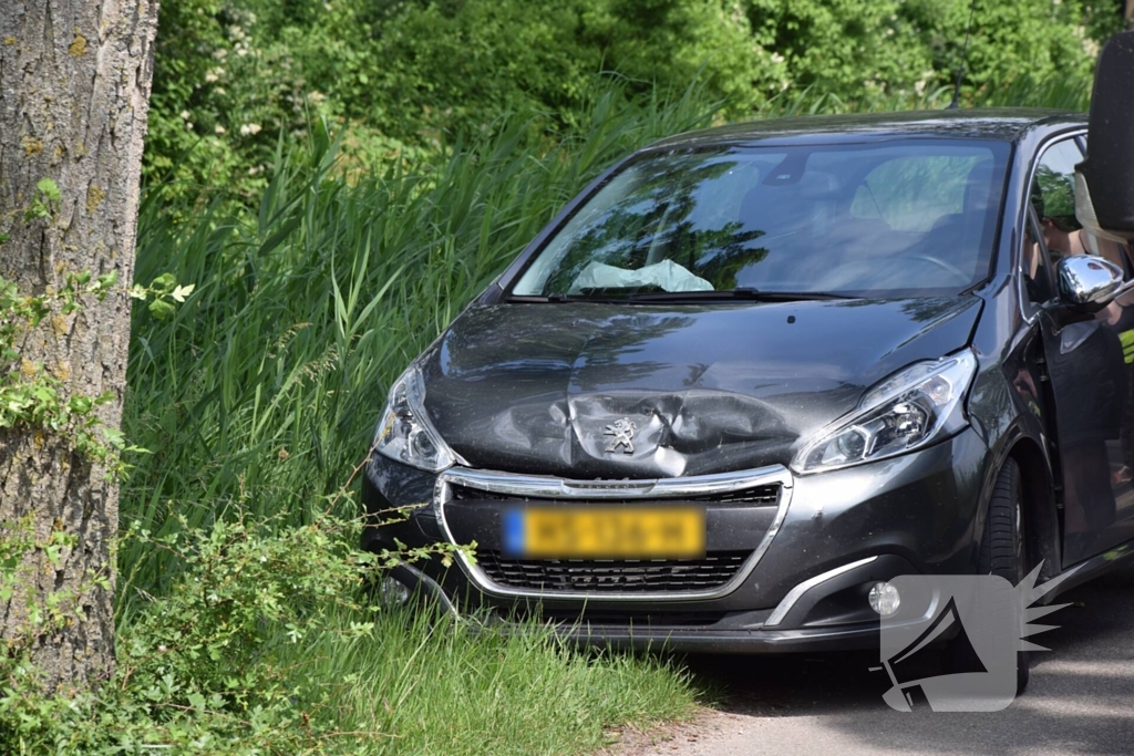 Auto raakt van de weg en belandt in sloot