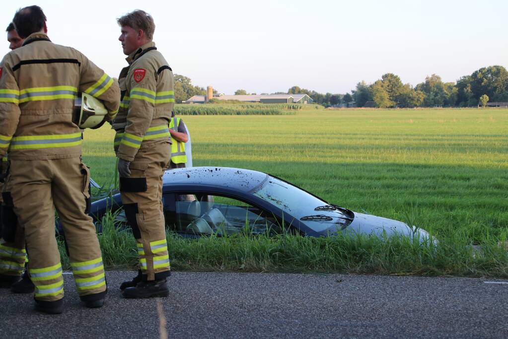 Dronken bestuurder belandt in de sloot