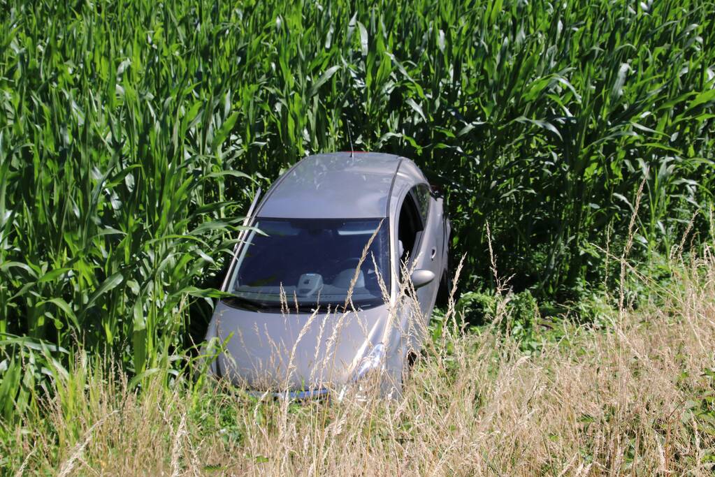Automobilist rijdt van dijk en raakt gewond