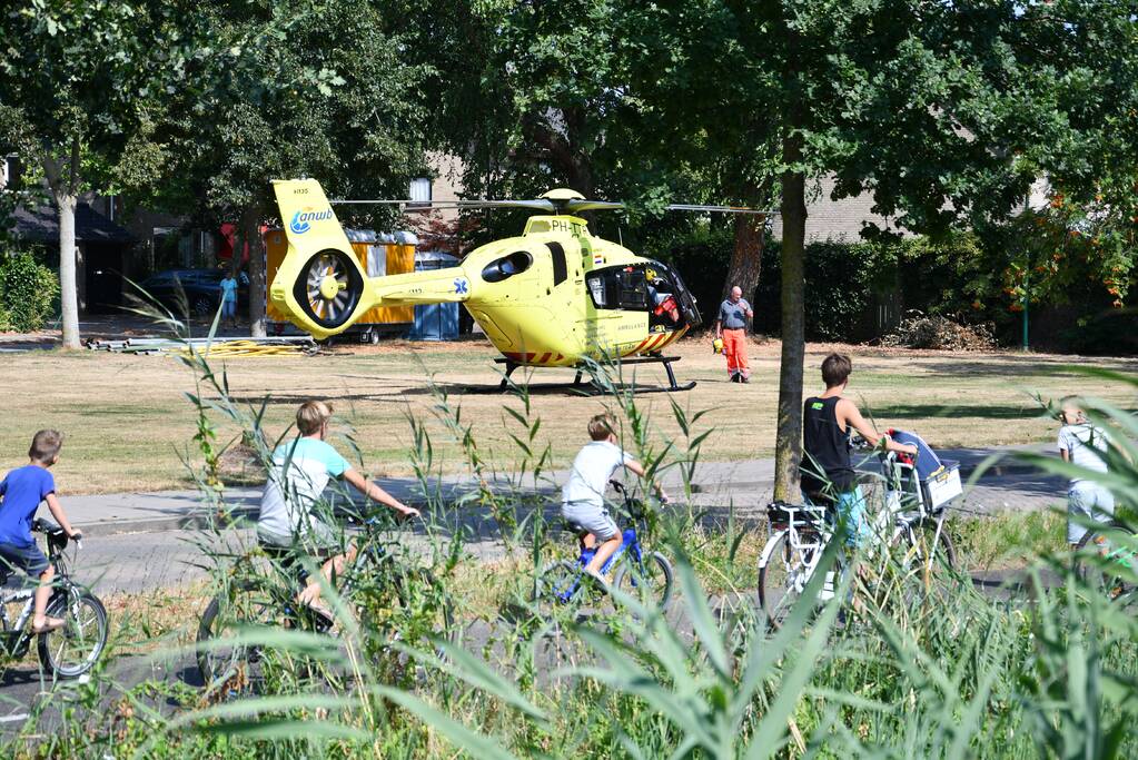 Veel bekijks bij traumahelikopter inzet