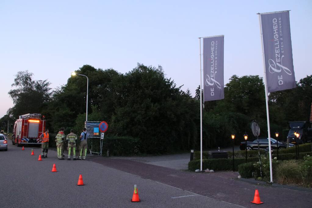 Terras ontruimd vanwege gaslek