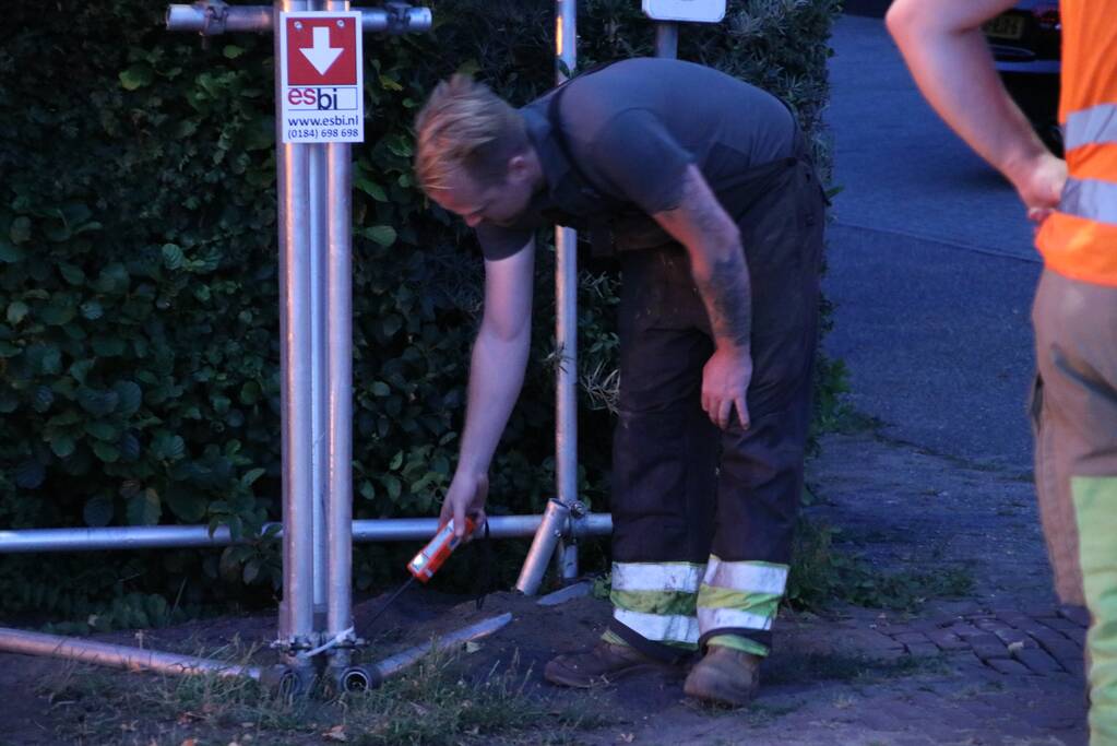 Terras ontruimd vanwege gaslek