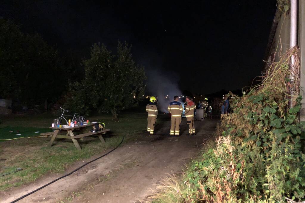 Kampvuur tijdens kinderfeestje loopt uit de hand