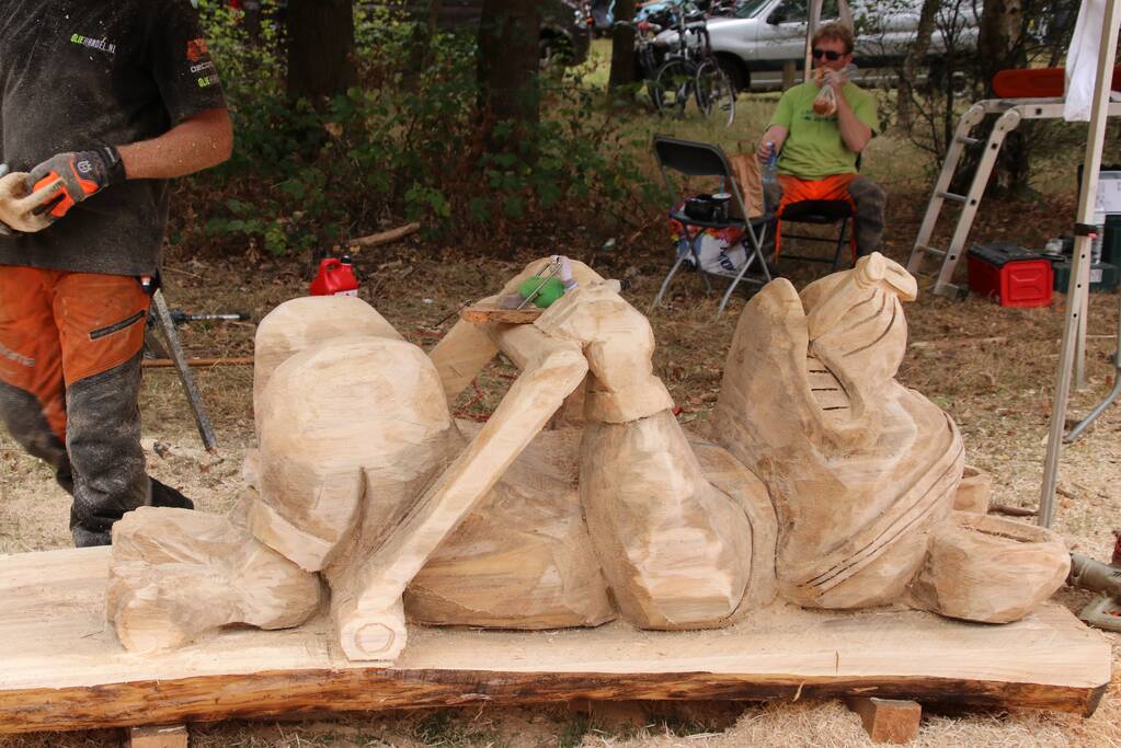 NK Carving tijdens Houthakkersfeest