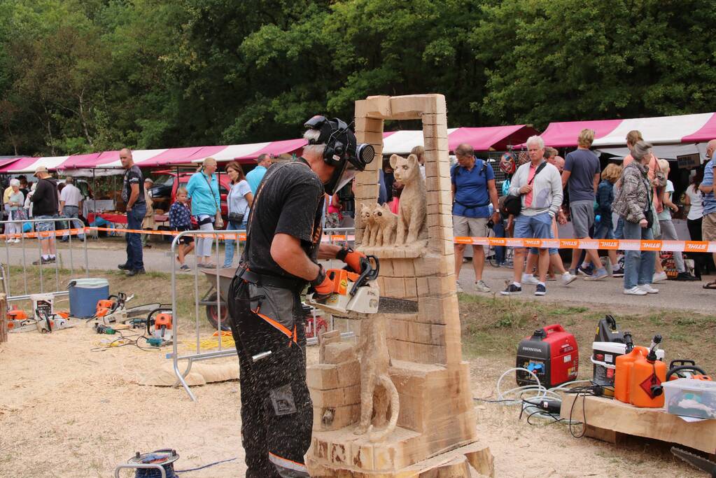 NK Carving tijdens Houthakkersfeest