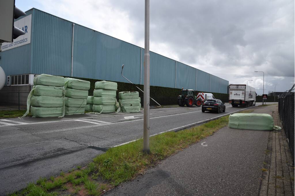 Trekker geschaard over de weg
